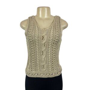 Abercrombie & Fitch Women's Beige Knitted Tank Top Sz S